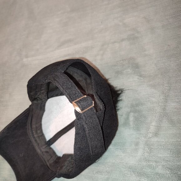 Faux Fur Pom Pom Baseball Cap - Picture 5 of 5